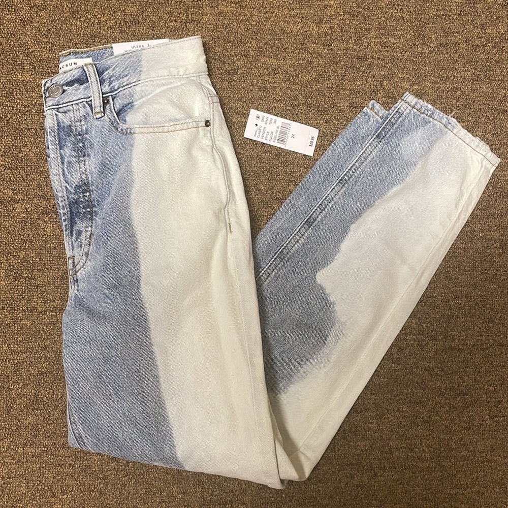 Bleached Side Ultra High Waisted Slim Fit PacSun Jeans